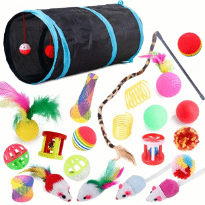 KIT DE 21 JUGUETES CON TUNEL NEGRO