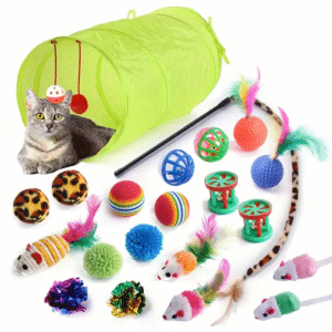 KIT DE 21 JUGUETES CON TUNEL VERDE